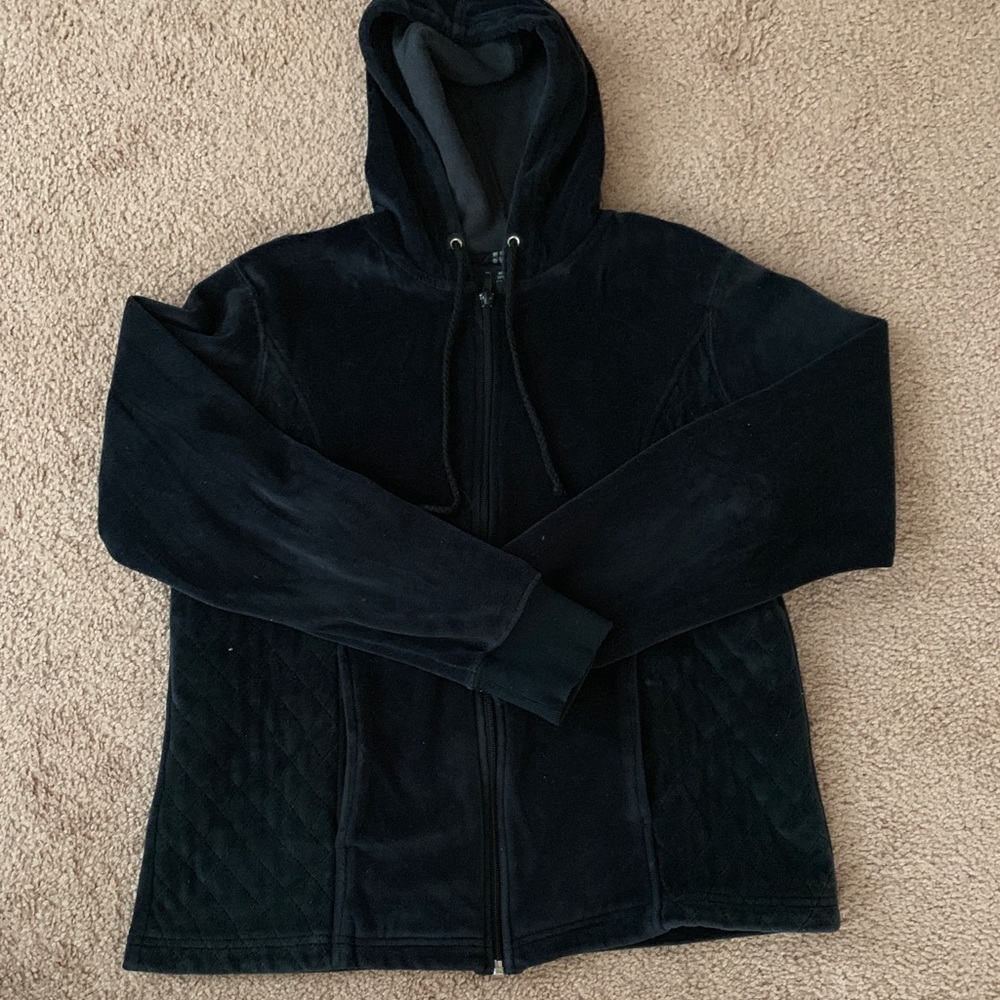 Black velour top and bottom bundle